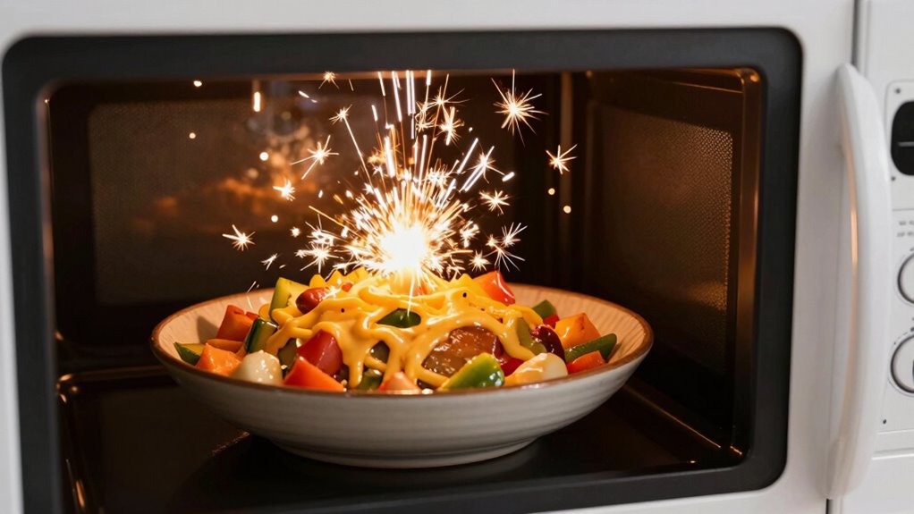 sugar sparks microwave heating