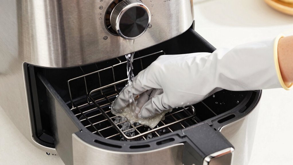 thorough soap free air fryer cleaning
