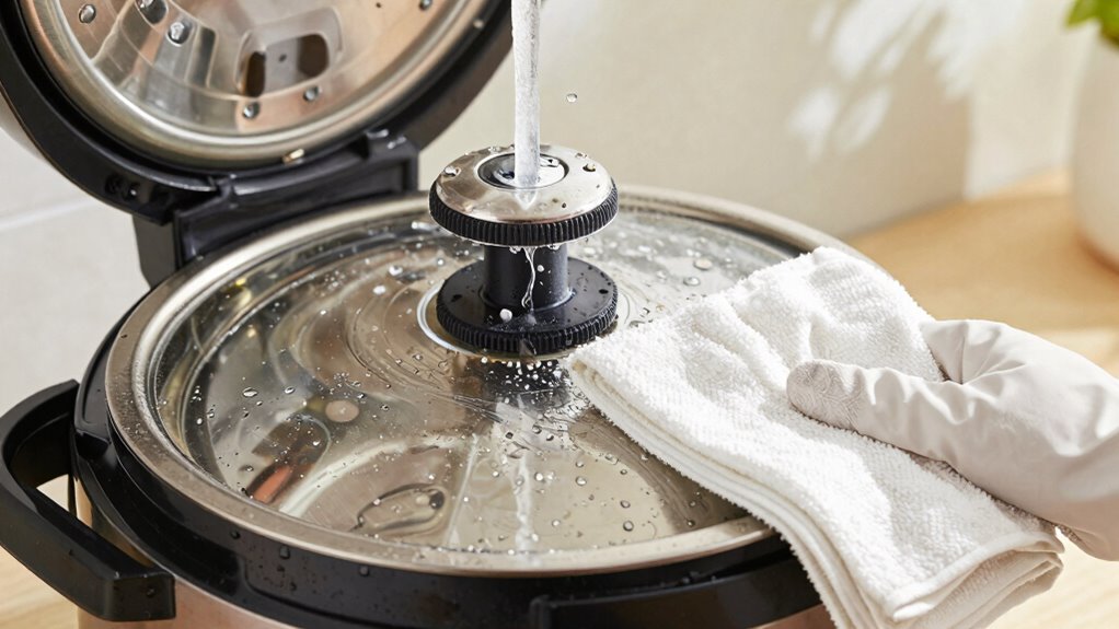 thoroughly clean and dry lid