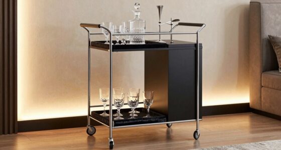 top lockable wheel bar carts