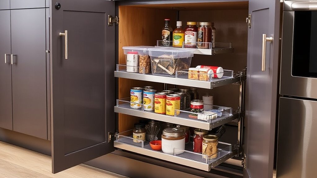 top pull out cabinet organizers