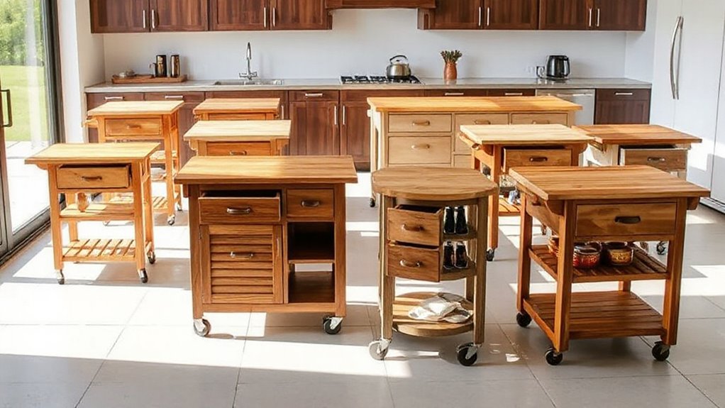 top rolling island carts