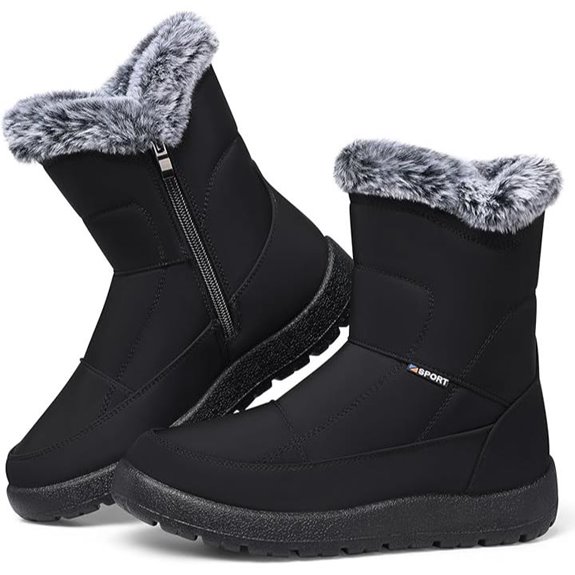 waterproof fur winter boots