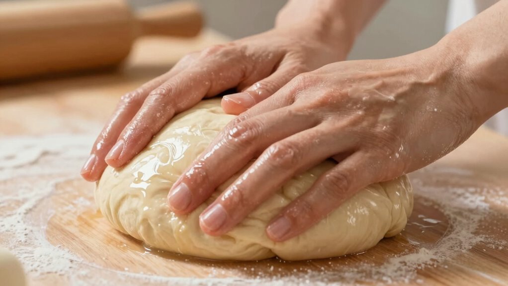 wet hands improve dough handling