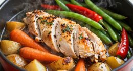 layer ingredients for even cooking