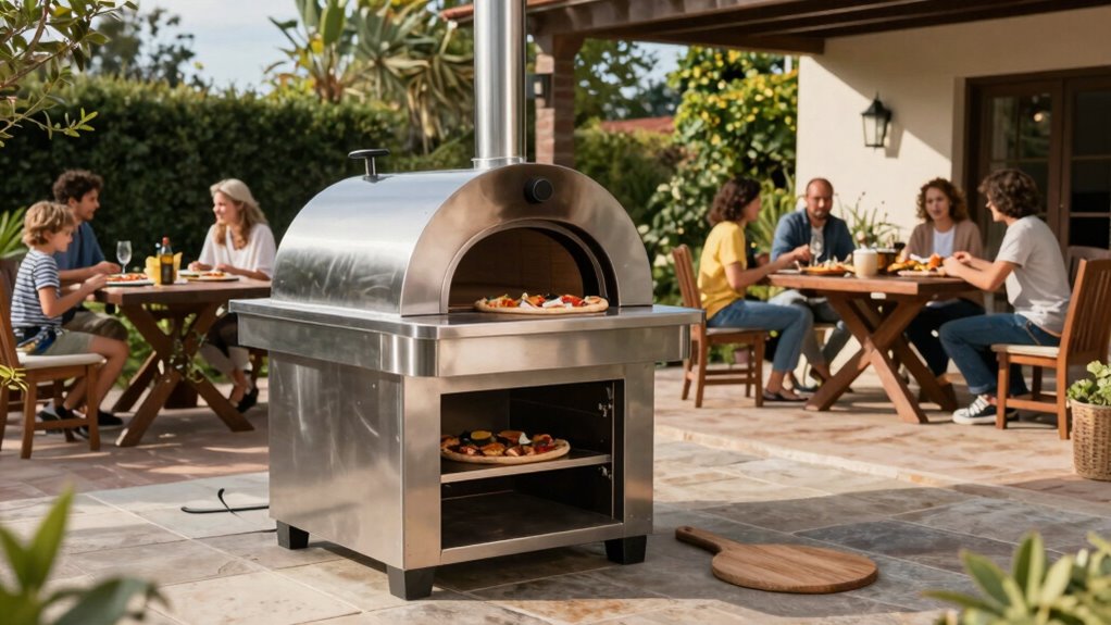 optimal pizza oven size and materials