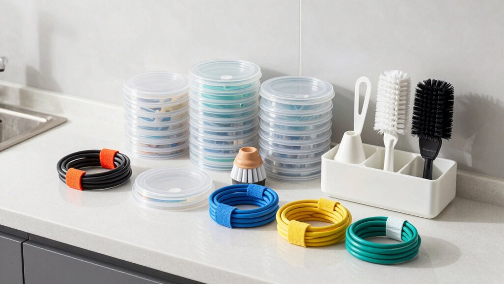 organize cords and lids