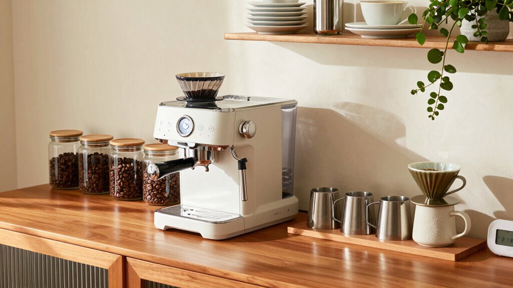 organized efficient coffee setup