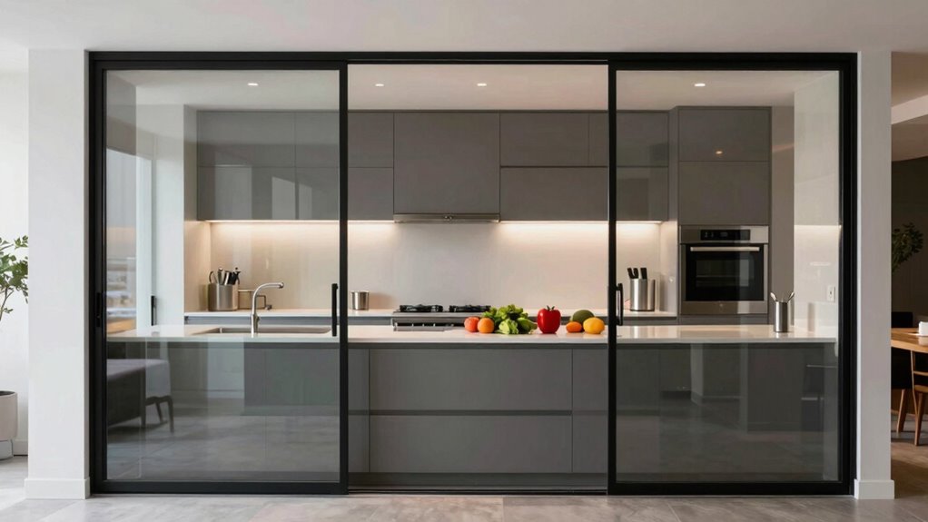 organized kitchen guest flow