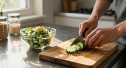 Cucumber Salad With Sesame And Rice Vinegar