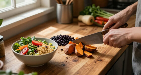 Roasted Sweet Potato, Black Bean, And Quinoa Salad
