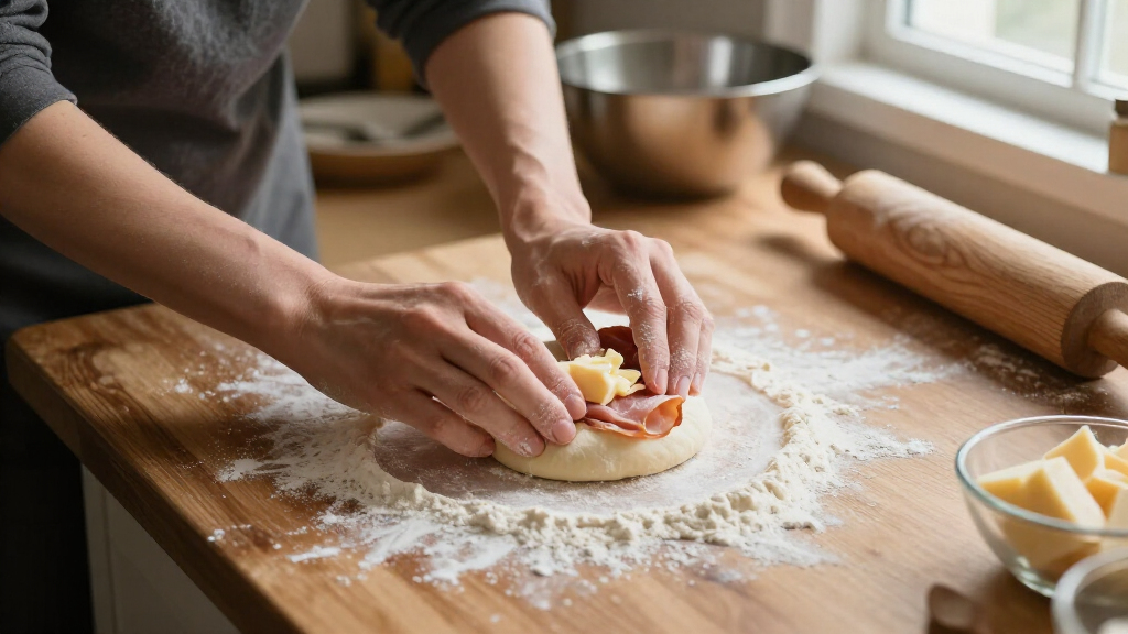 Ham And Cheese Butter-Swim Biscuits
