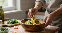 Pici Con Pesto Di Gamberi