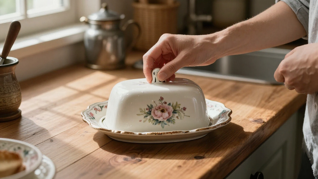 This Ceramic Butter Dish Looks Like An Antique Family Heirloom