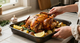 Sunday Roast Chicken, Italian Style: Lemon, Herbs, And Pan Potatoes